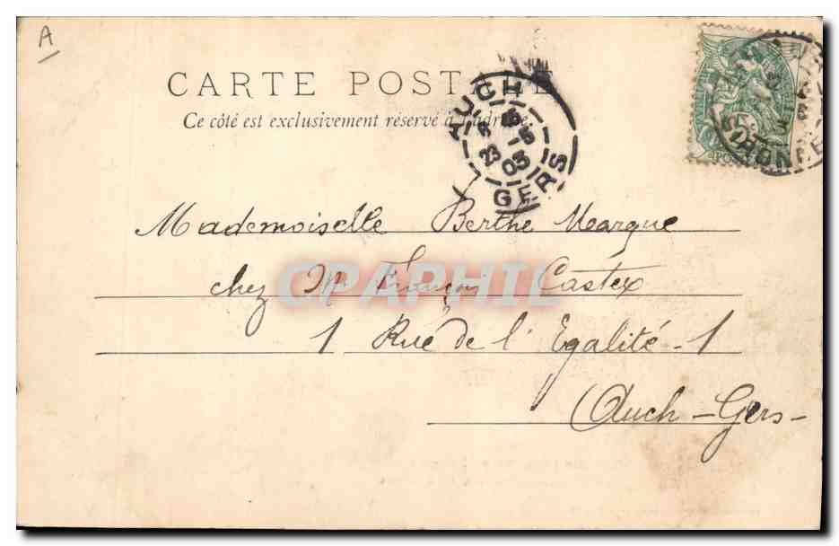 CPA Cheval Equitation Hippisme Libourne 15eme Regiment de Dragons Presentation d'un jeune cheval au colonel Militaria  — Verso