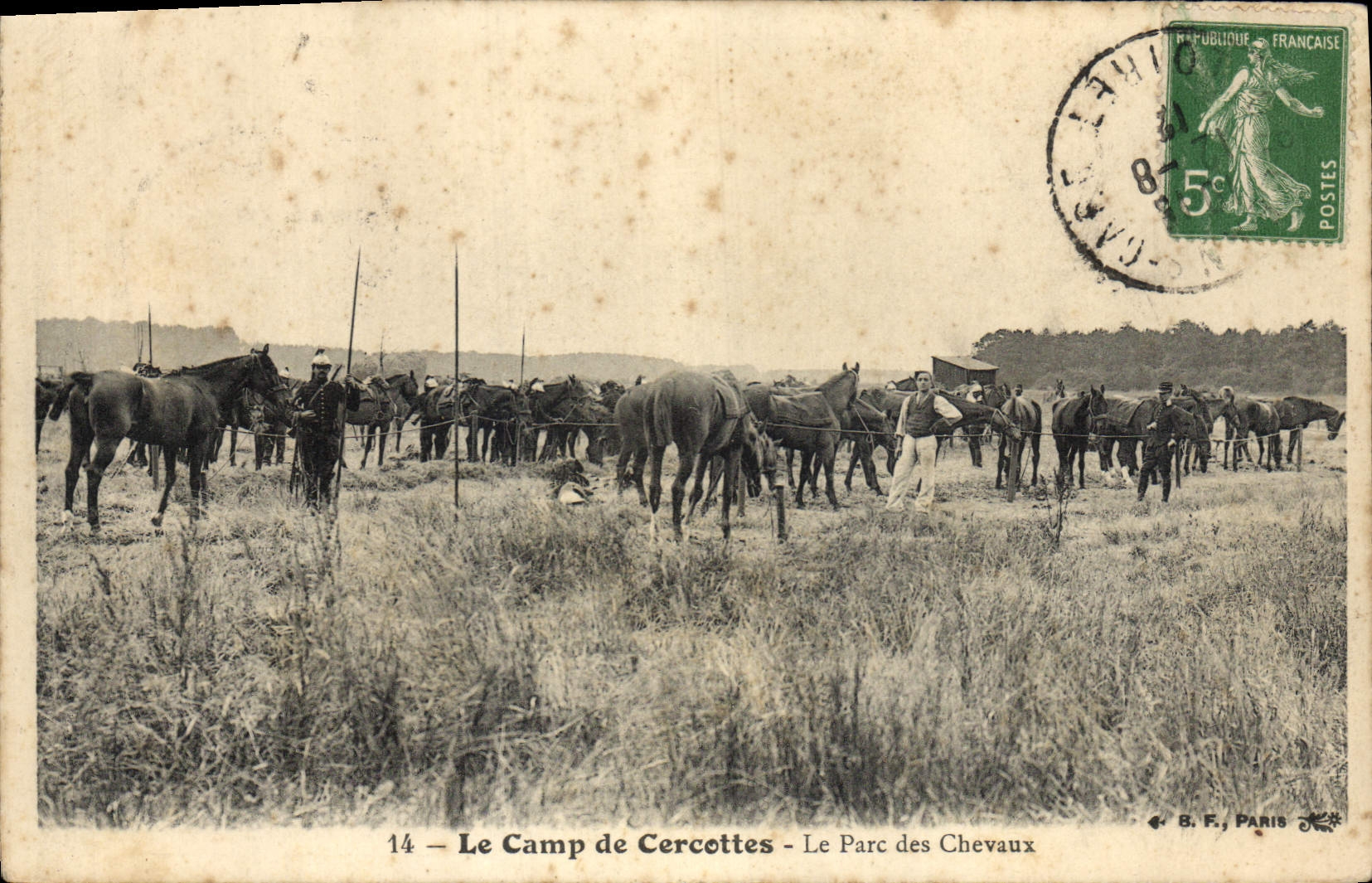 Le Camp de Cercottes - Le Parc des Chevaux — Série 14, éditeur B.F. Paris