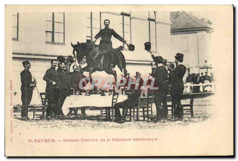 CPA Cheval Equitation Hippisme Saumur Dernier convive ou le dejeuner interrompu