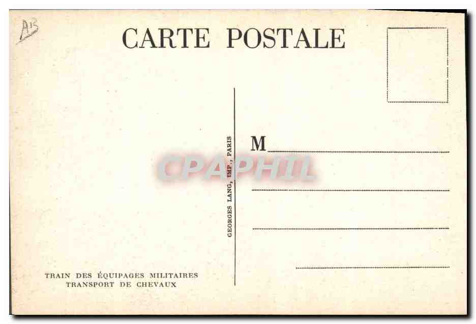 Train des équipages militaires — Transport de chevaux — Georges Lang, Paris — Reverso