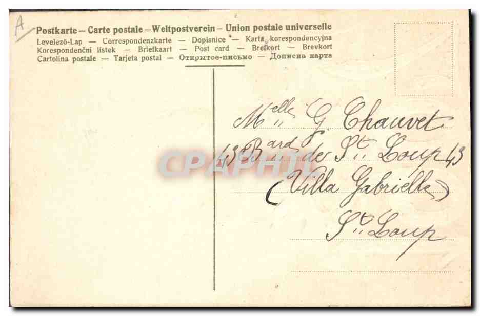 Fleurs de rosier — Année 1907 — éditeur non visible — Verso