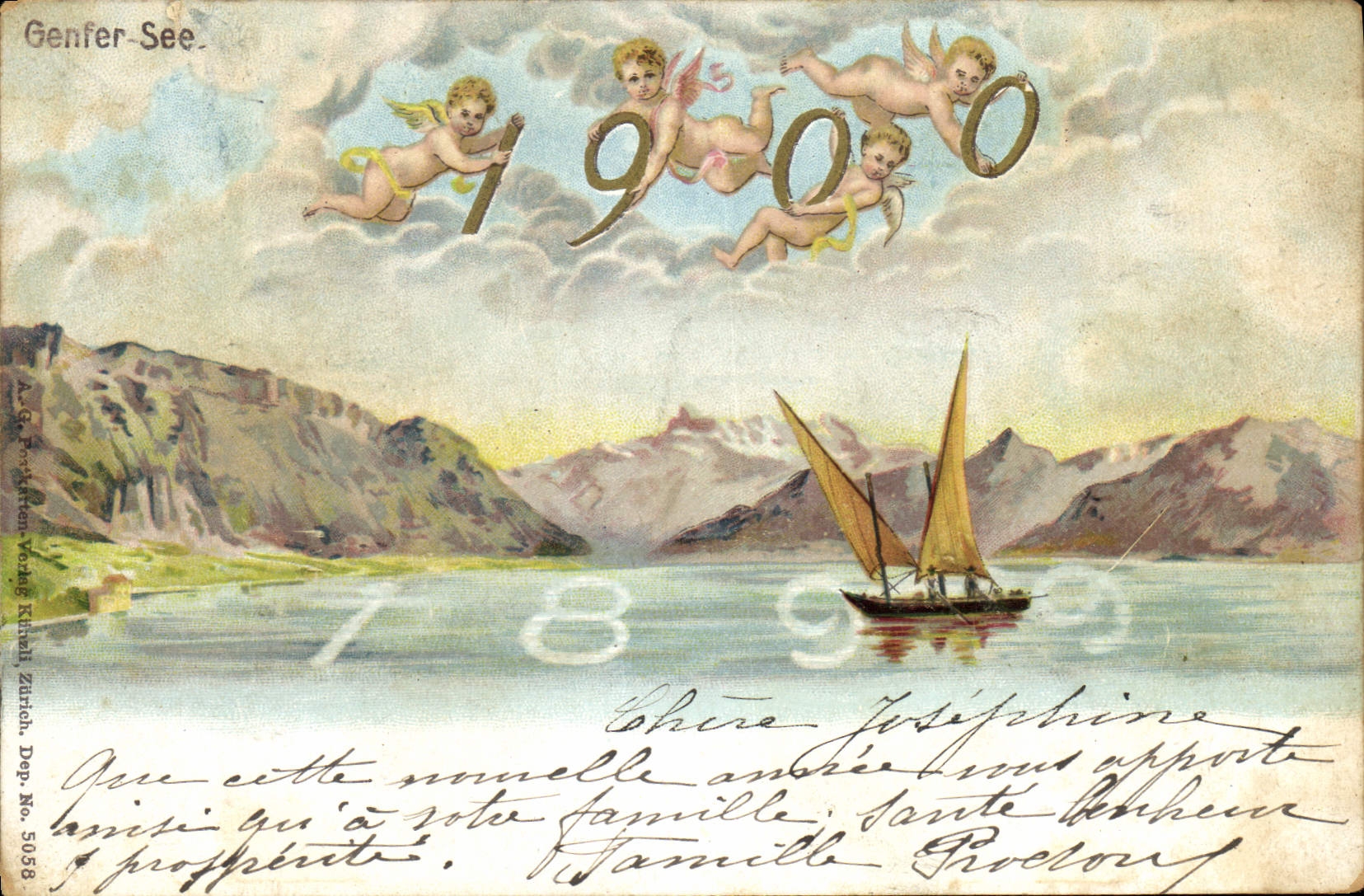 Genfer See — 1900 — A.G. Rothmann, Zurich, n° 5058