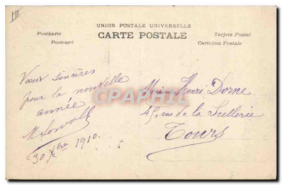 CPA Fantaisie Fleurs Annee 1911 Cheval Femme  — Verso