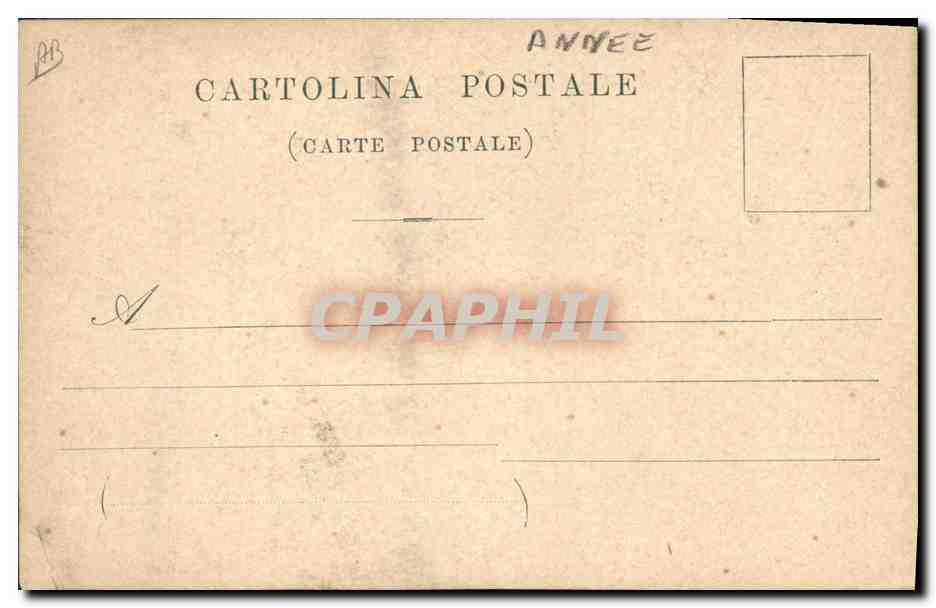 Cartolina d'epoca Fantaisie Fleurs Anno Santo 1900 — Verso
