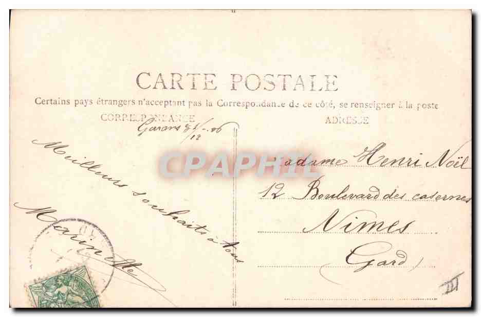 Femmes dans les chiffres 1907 — Bonne Année — éditeur AN, n° 313 — Rückseite