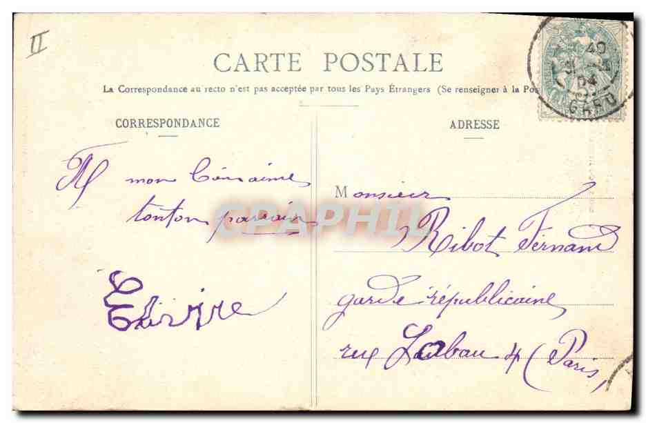 CPA Fantaisie Enfant Annee 1905  — Verso