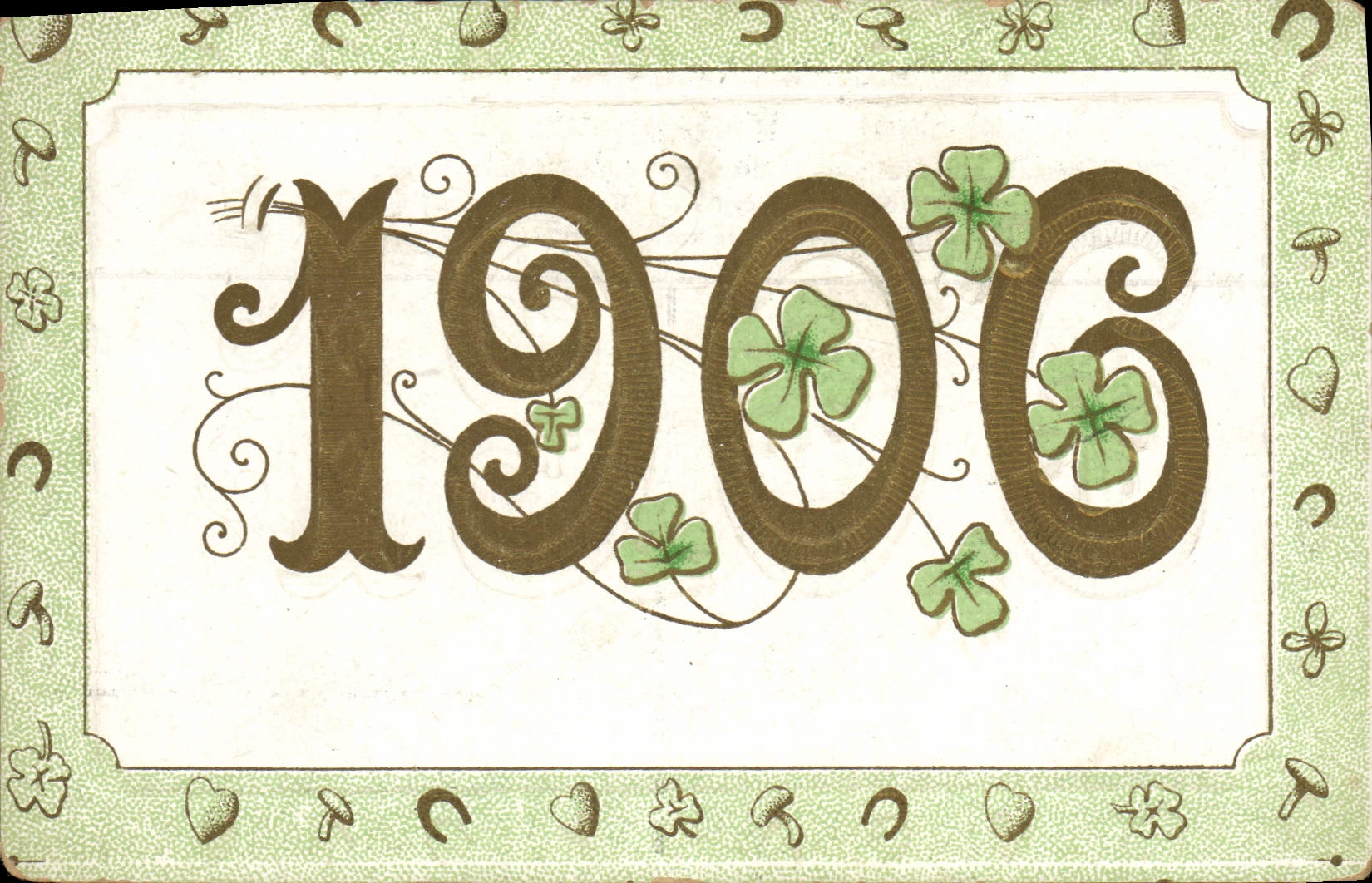 Année 1906 — motifs de trèfles — J.C. PARIS