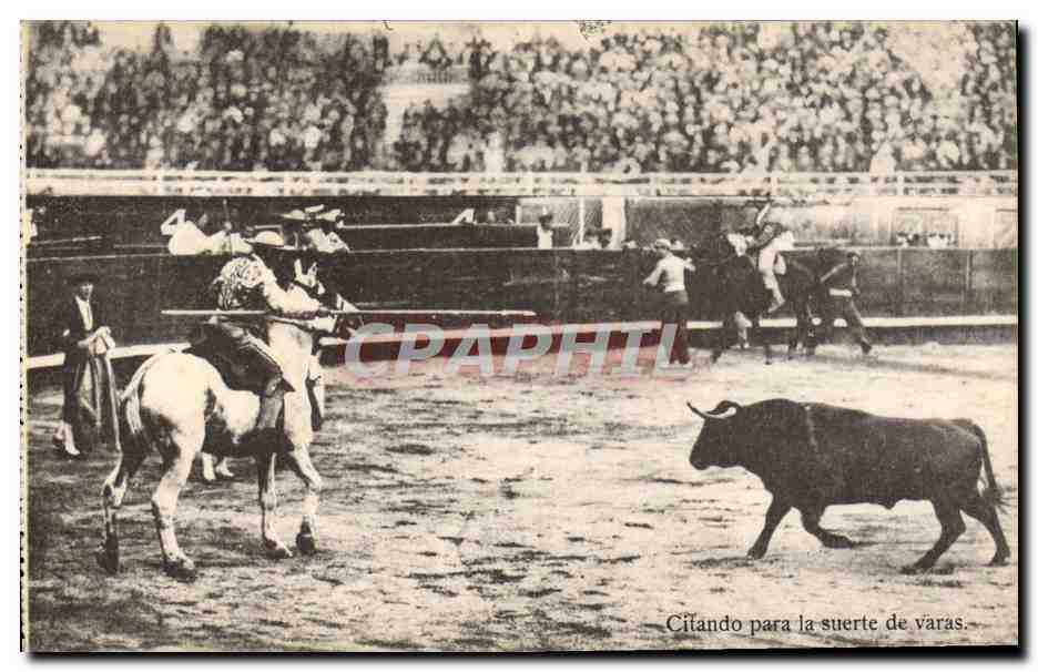CPA Corrida Course de taureaux Citando pra la suerte de varas 