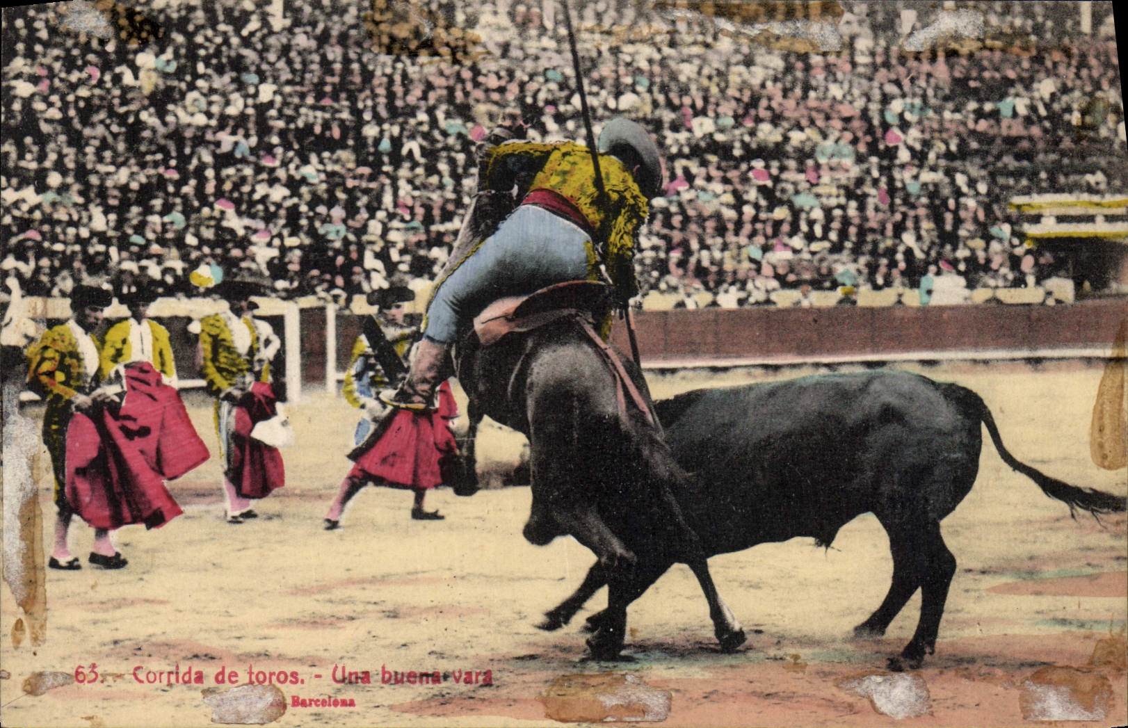 CPA Corrida Course de taureaux Une buena Vara 