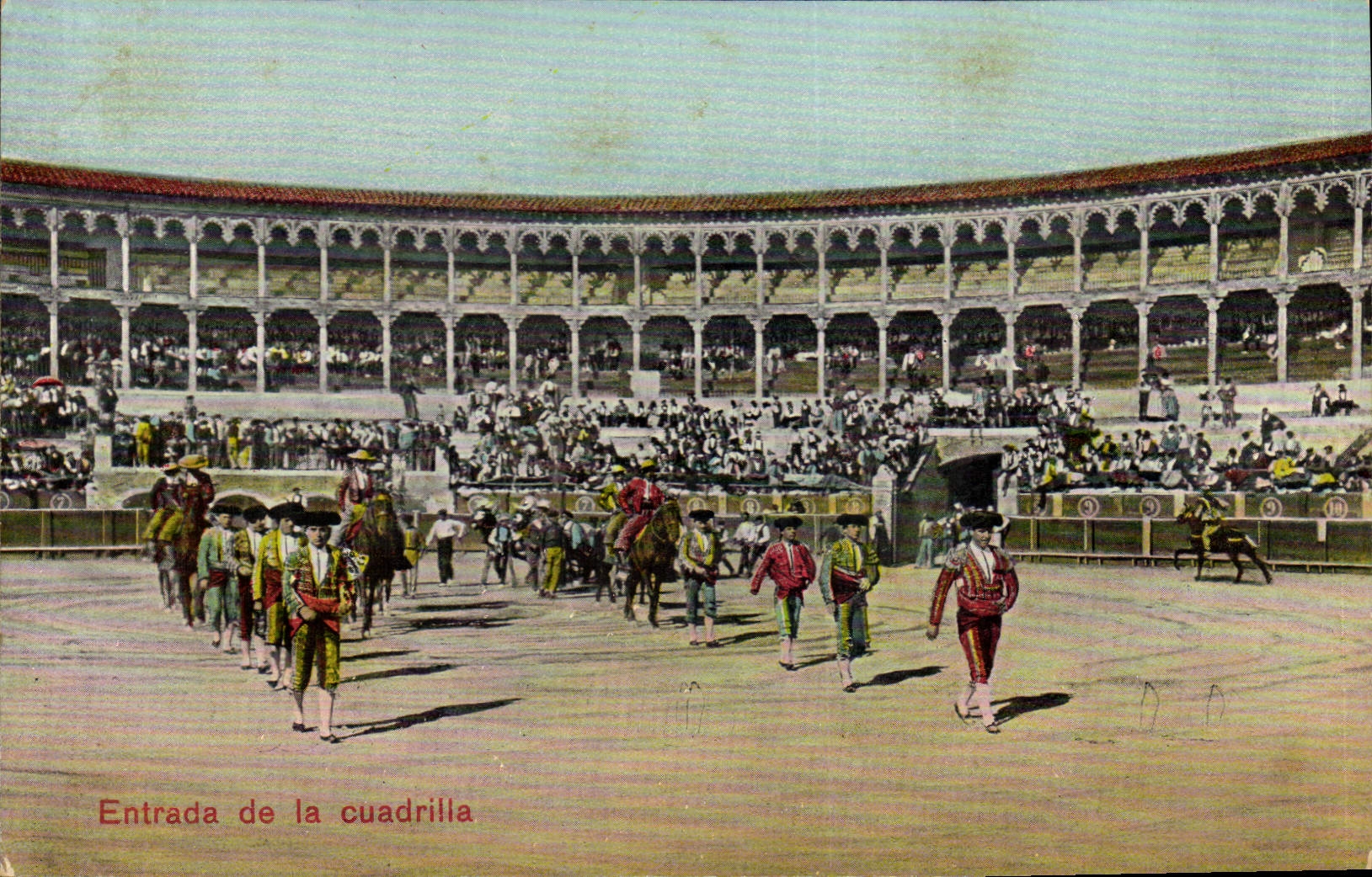 CPA Corrida Course de taureaux Entranda de la cuadrilla 