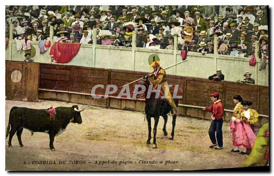 CPA Corrida Course de taureaux Appel de pique Citando a picar 