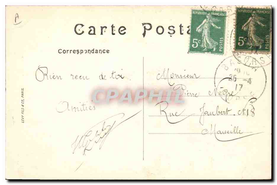 CPA Bateau de Guerre Le Saint Louis Cuirasse d'escadre — Verso