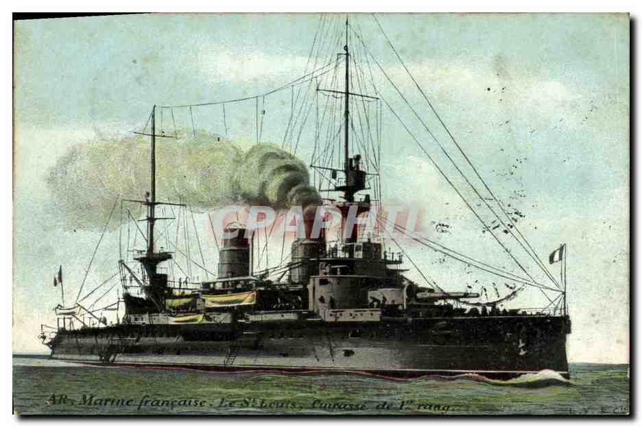 CPA Bateau de Guerre Le Saint Louis Cuirasse de 1er rang 