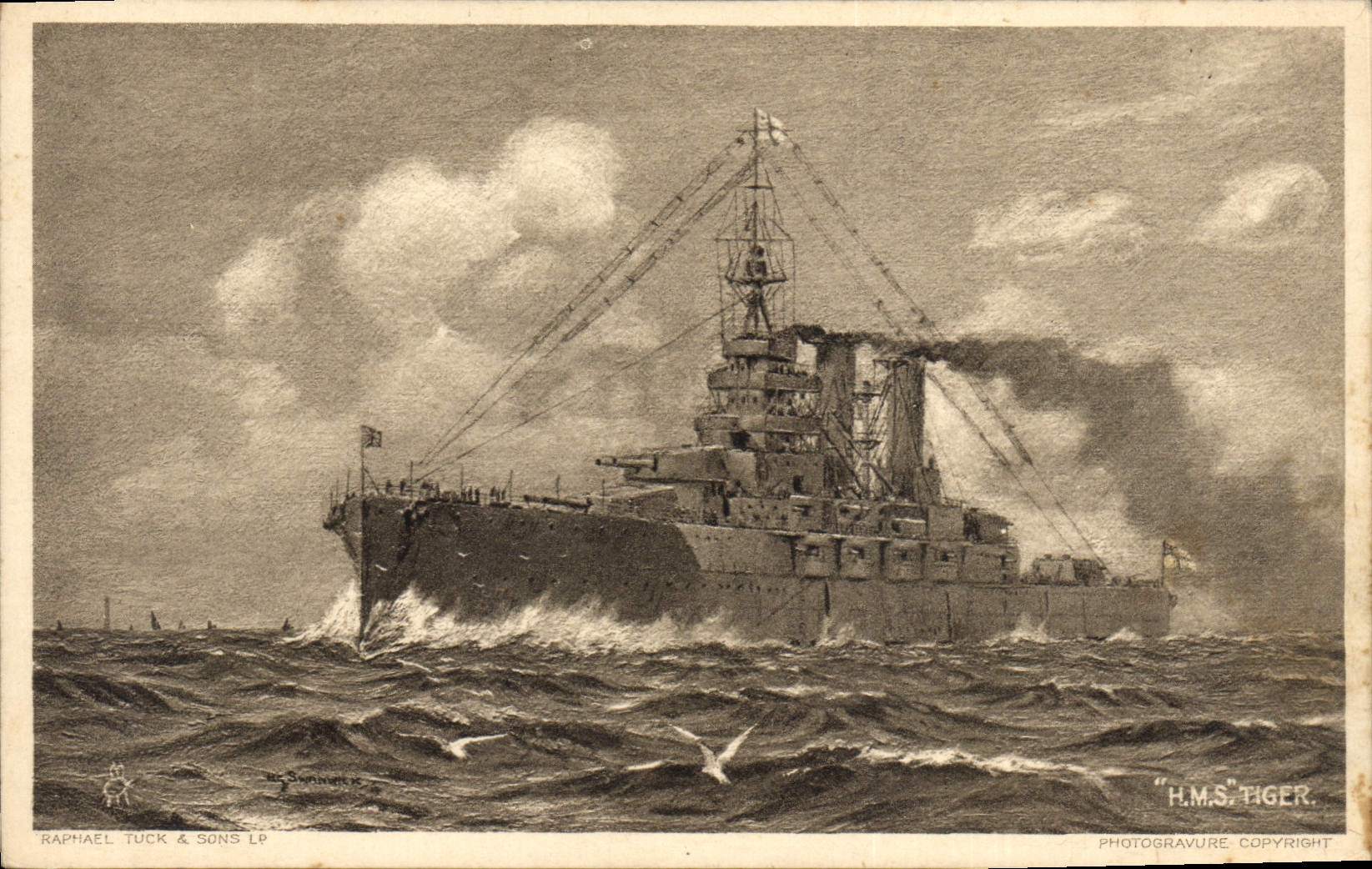 CPA Bateau de Guerre HMS Tiger Tigre