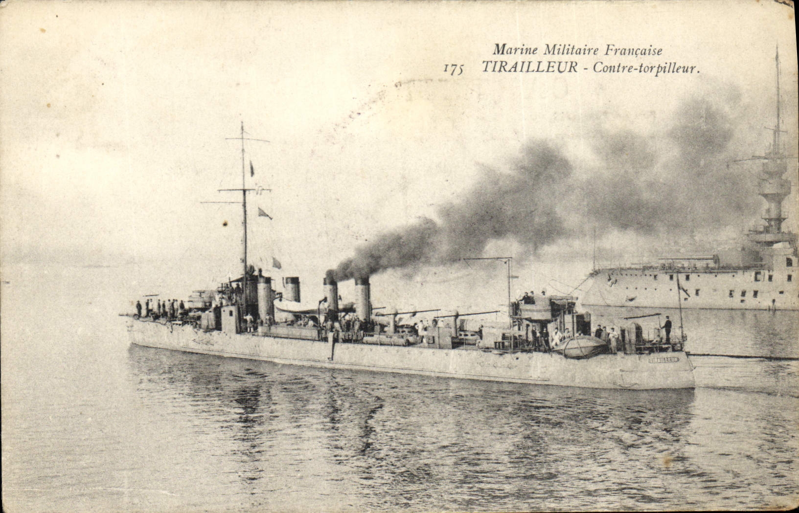 CPA Bateau de Guerre Tirailleur Contre torpilleur 