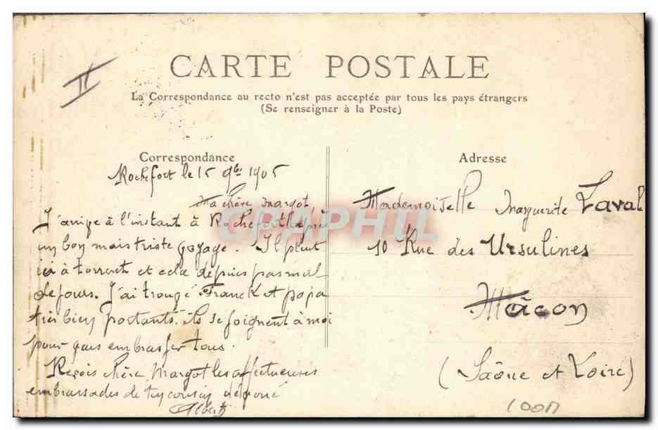 Contre-Torpilleur "Tromblon" — L. C. — n° 518 — Verso