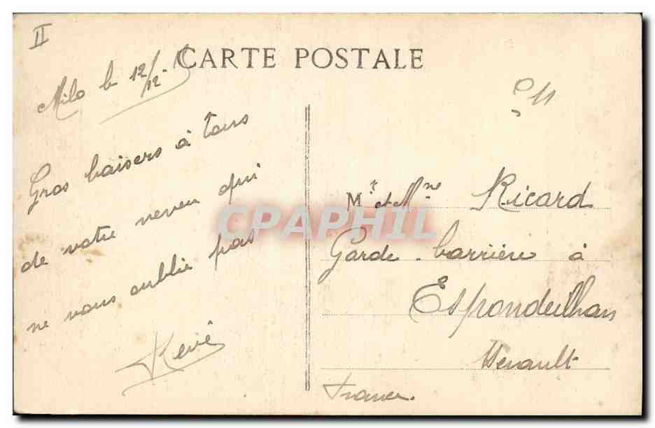 CPA Bateau de Guerre Tourville Transport Francais de 1ere classe en manoeuvre par grosse mer au large des Dardanelles  — Verso