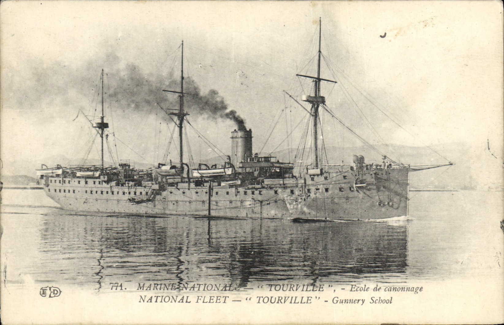Tourville — École de canonnage — Éditeur E.P.D. n°774