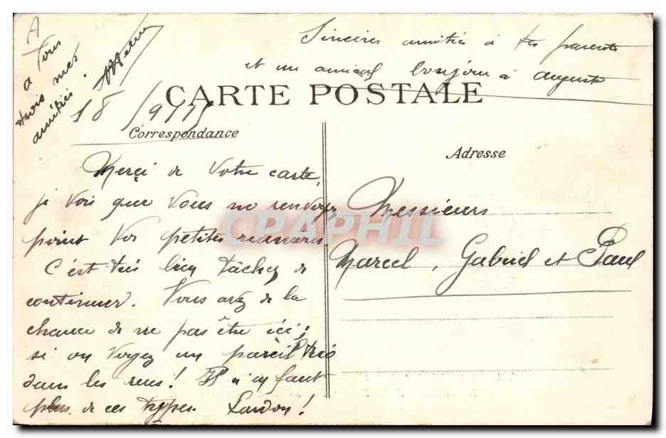 Tourville — École de canonnage — Éditeur E.P.D. n°774 — Reverso