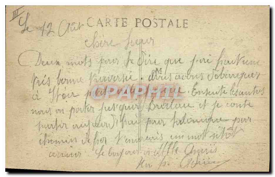 Croiseur Auxiliaire Timgad — Guerre Navale 1914-1917 — Donnant la chasse à un sous-marin près de X... — Reverso