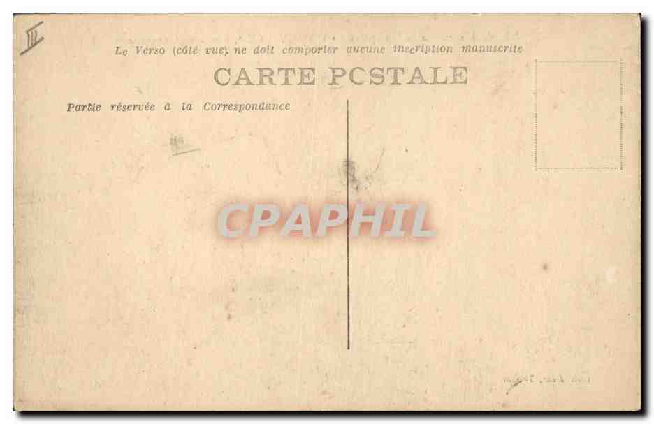 Navire militaire français « TOURVILLE » — École de Canonnage — série 80 — Verso