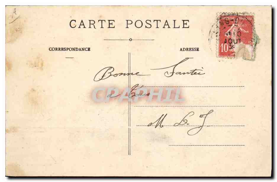 CPA Bateau de Guerre Le tourville Vaisseau ecole des canonniers  — Verso