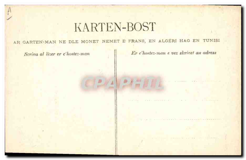 CPA Folklore Fouesnant  — Verso