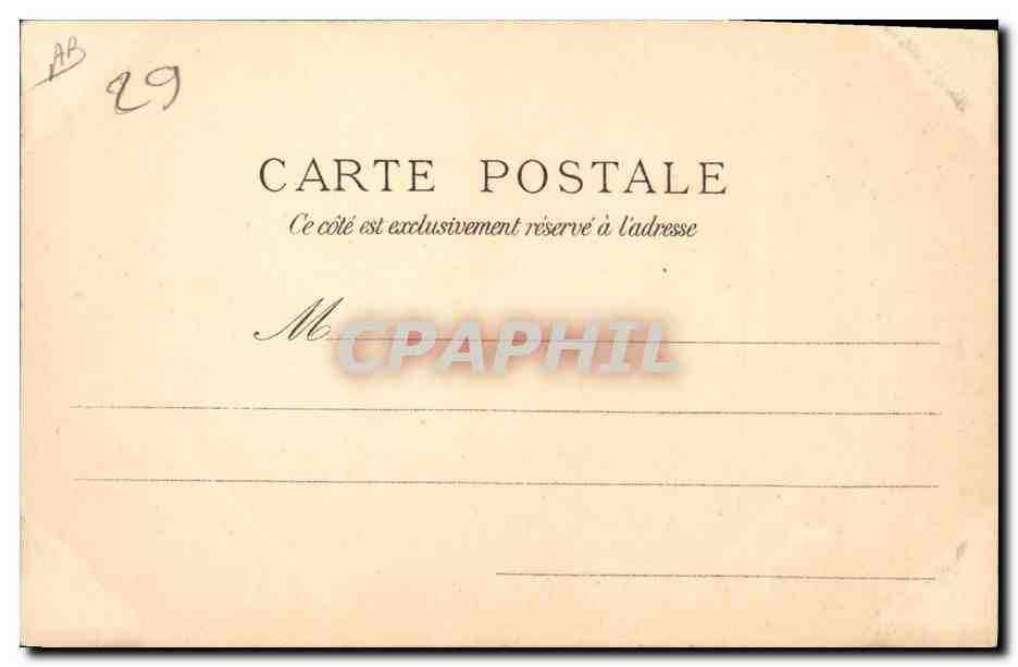 CPA Folklore Jeune fille de Pont Aven  — Verso