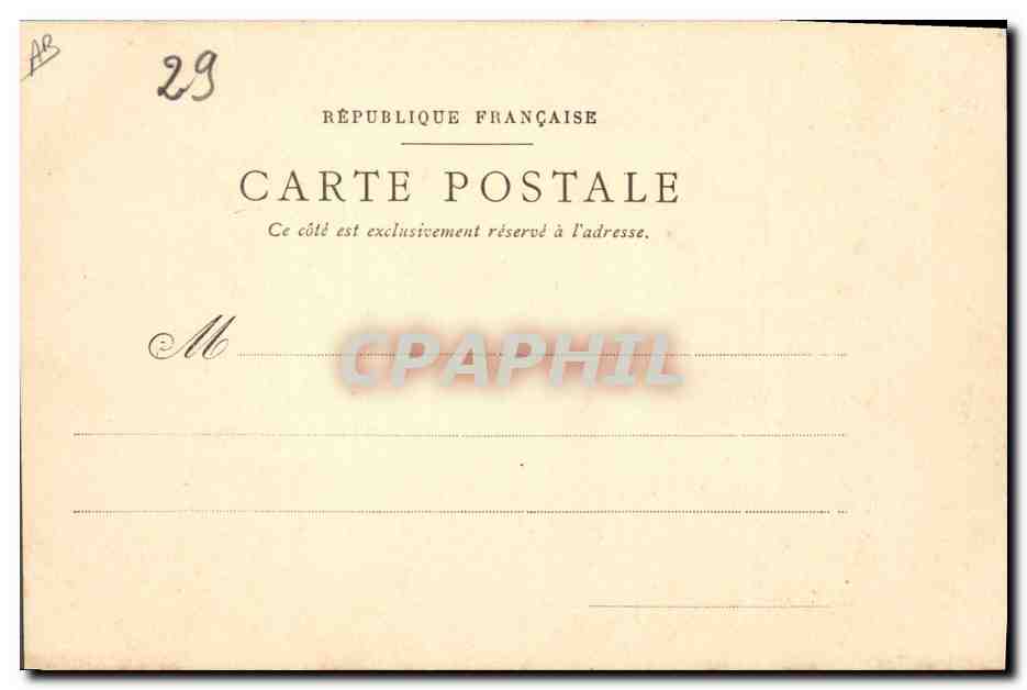 CPA Folklore Jeune fille de Lanriec Environs de Concarneau  — Verso