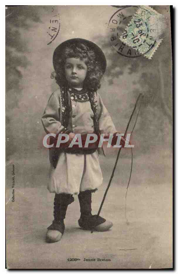 CPA Folklore Jeune Breton 