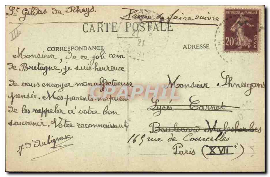 CPA Folklore Botrel Bretagne  — Verso