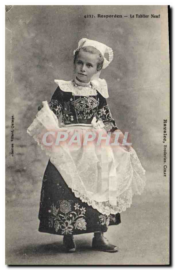 CPA Folklore Rosporden Le tablier Neuf 