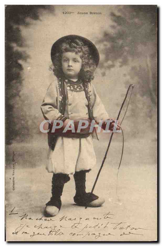 CPA Folklore Jeune Breton 
