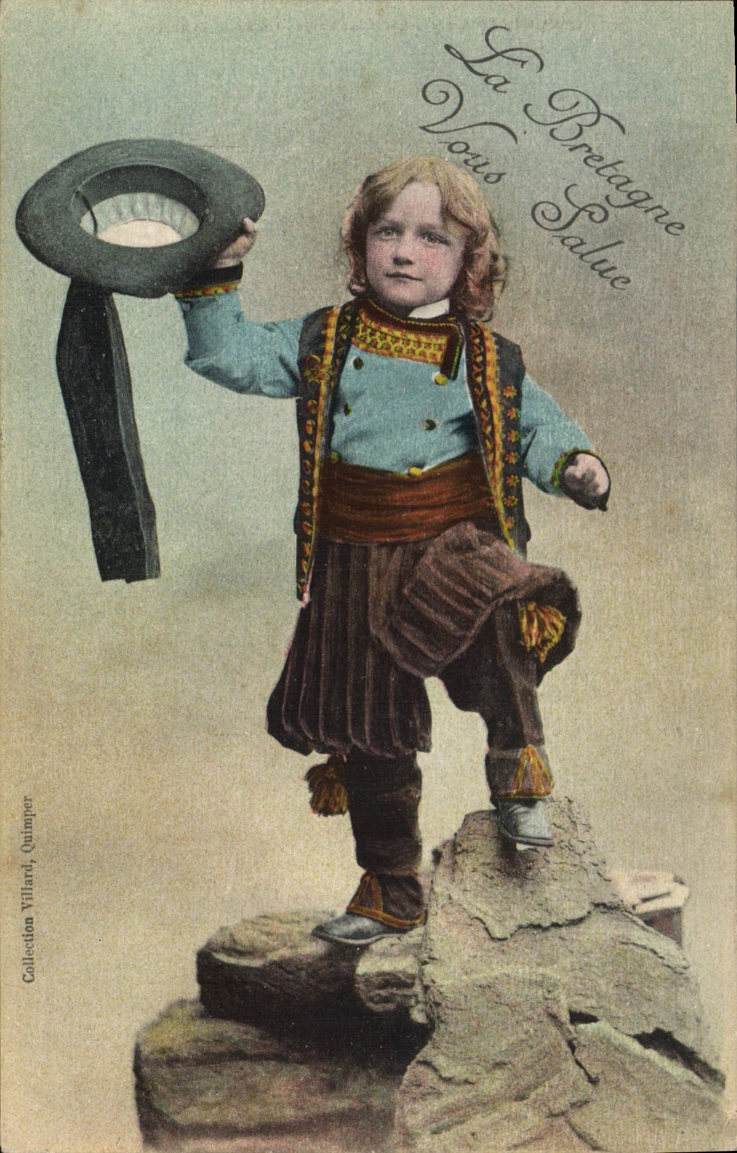 CPA Folklore Bretagne Enfant 