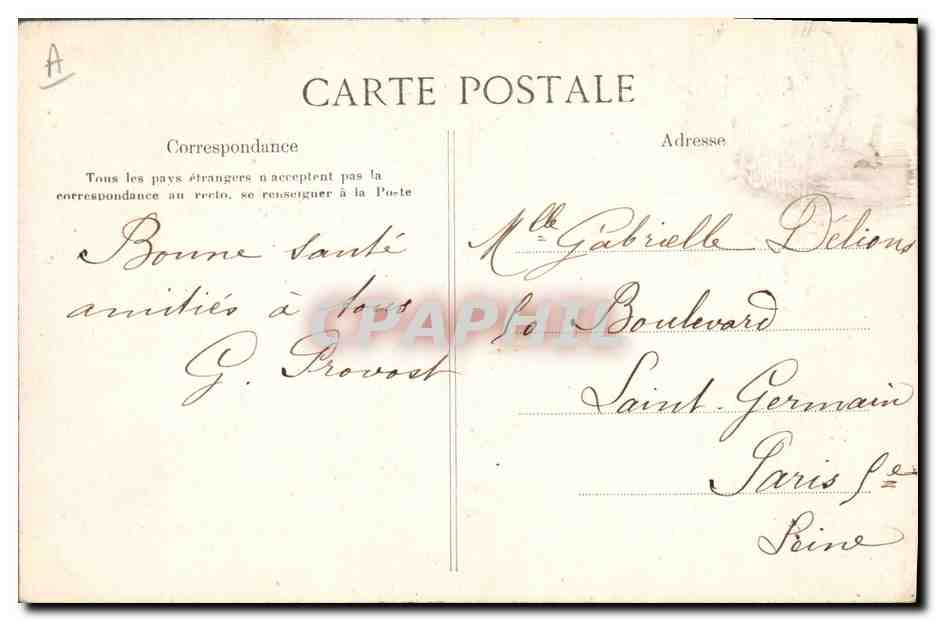CPA Folklore Plonevez Porzay Etude du costume de Grande Fete — Verso