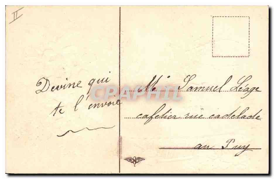CPA Fantaisie Fleurs Poisson 1er Avril  — Rückseite