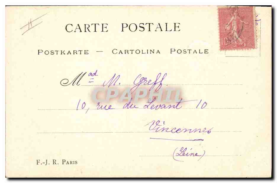 CPA Fantaisie Fleurs  — Verso