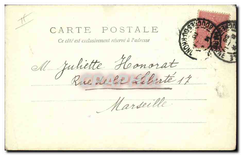 CPA Fantaisie Fleurs  — Rückseite