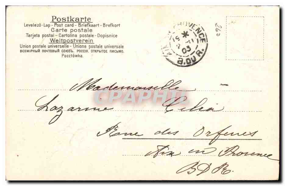 CPA Fantaisie Fleurs  — Verso
