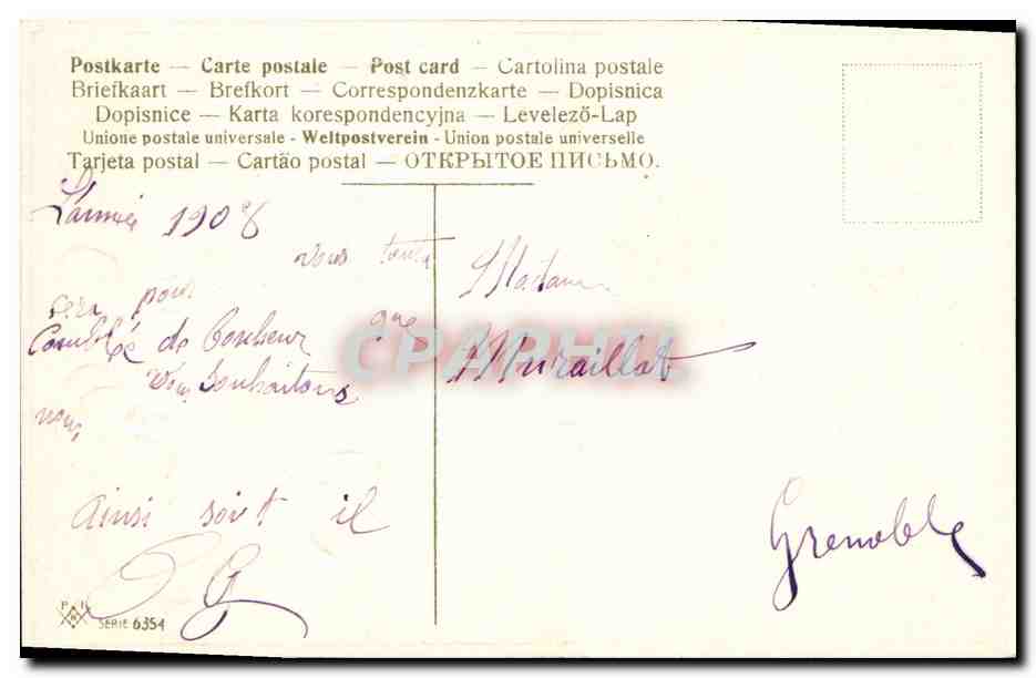 CPA Fantaisie Fleurs  — Back