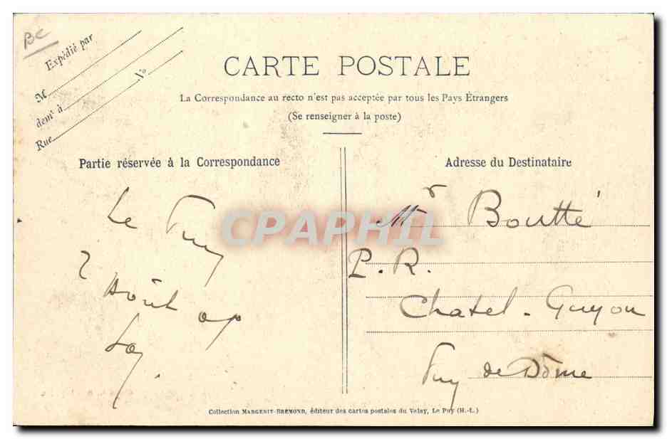 CPA Folklore Dentelle Dentelliere Les dentellieres de la Chaise Dieu  — Rückseite