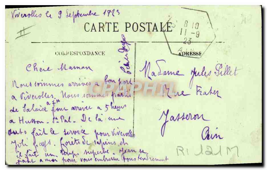 CPA Folklore Dentelle Dentelliere Le Velay  — Verso