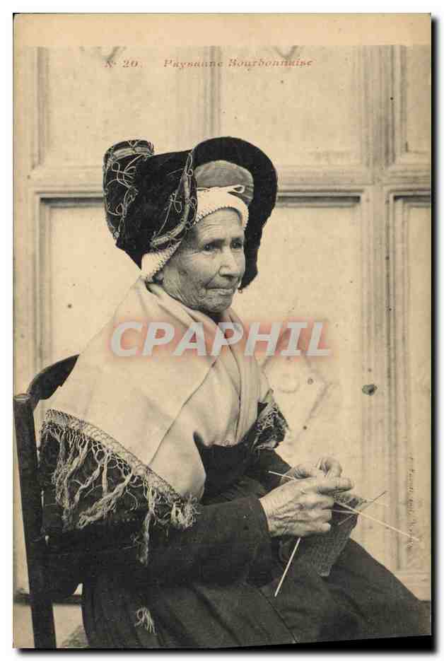 CPA Folklore Dentelle Dentelliere Paysanne Bourbonnaise 