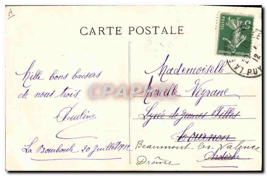 CPA Folklore Dentelle Dentelliere Auvergne Fileuses du rouet  — Verso
