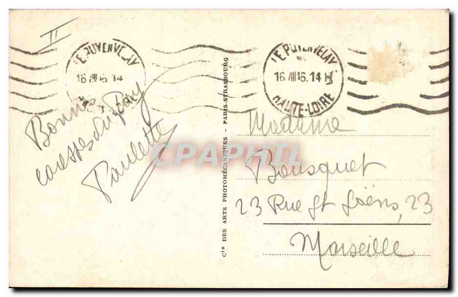 CPA Folklore Dentelle Dentelliere Le Puy Groupe de dentellieres des environs du Puy  — Verso