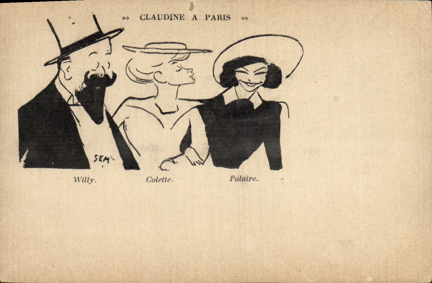 CPA Claudine a Paris Willy Colette 