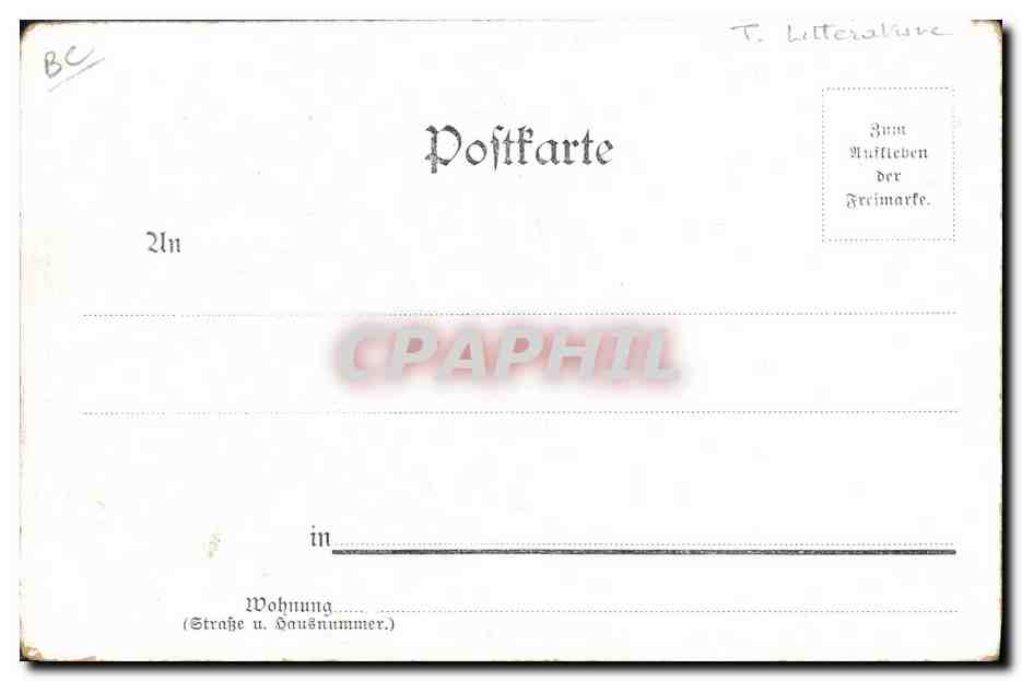 Emile Zola — portrait — Verlag Max Marcus, Berlin W., Dessin-No. 296 — Verso