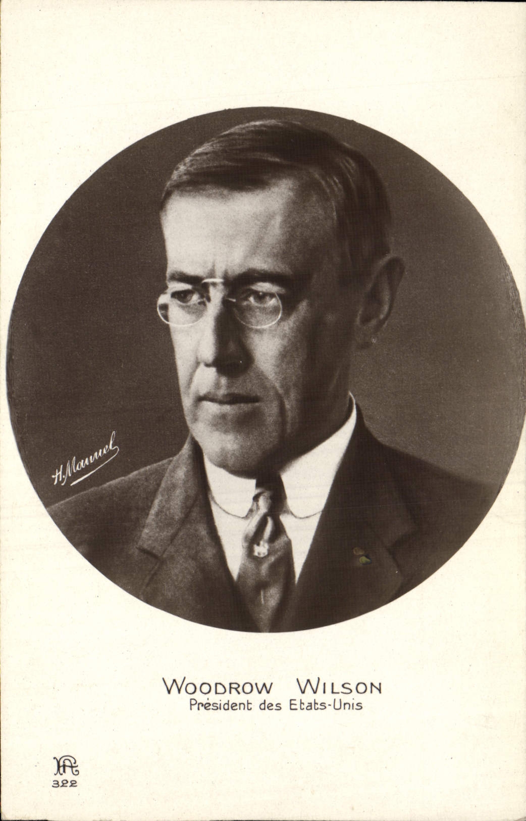 CPA Woodrow Wilson President des Etats Unis 