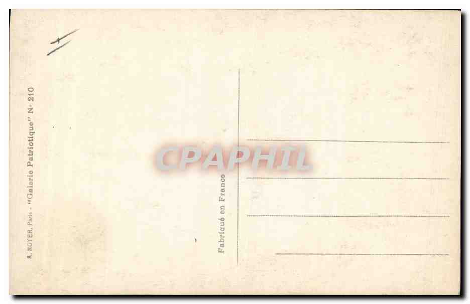 Auguste Augagneur — Minister der Marine des Nationalen Verteidigungsregierung — H. Manuel, Paris, n° 210 — Rückseite
