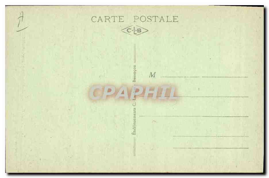 J.-Henri Fabre observant un insecte — Édition Paul-H. Fabre, Sérignan (Vaucluse) — n°7 — Verso